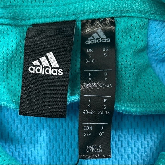 Adidas Women's Small Teal Pullover Classic Kangaroo Pocket Hoodie - Picture 5 of 10